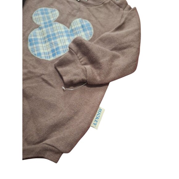 Disney Baby Unisex Brown Mickey Mouse Long Sleeve Bodysuit Sz 6-9 Months NWOT - Picture 2 of 7
